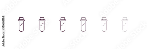 blood sample outline icon. Linear vector from medical concept. 6 different line style blood sample icon included thin, light, regular, medium, bold, black