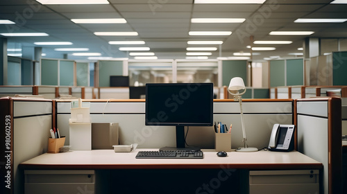 An immaculate office cubicle