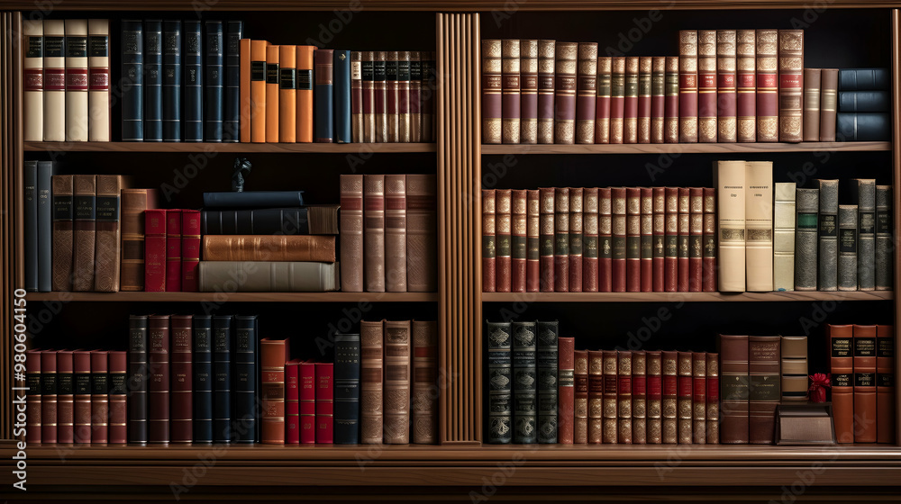 Lawyer A bookshelf filled with legal volumes Lawyer A bookshelf filled with legal volumes