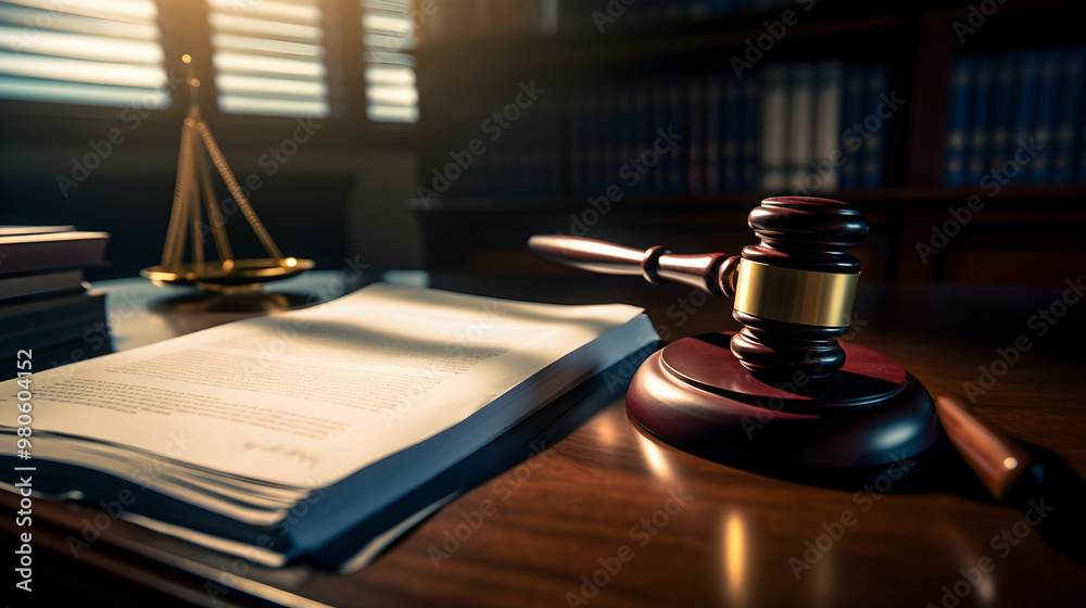 A close up of legal documents and a gavel A close up of legal documents and a gavel