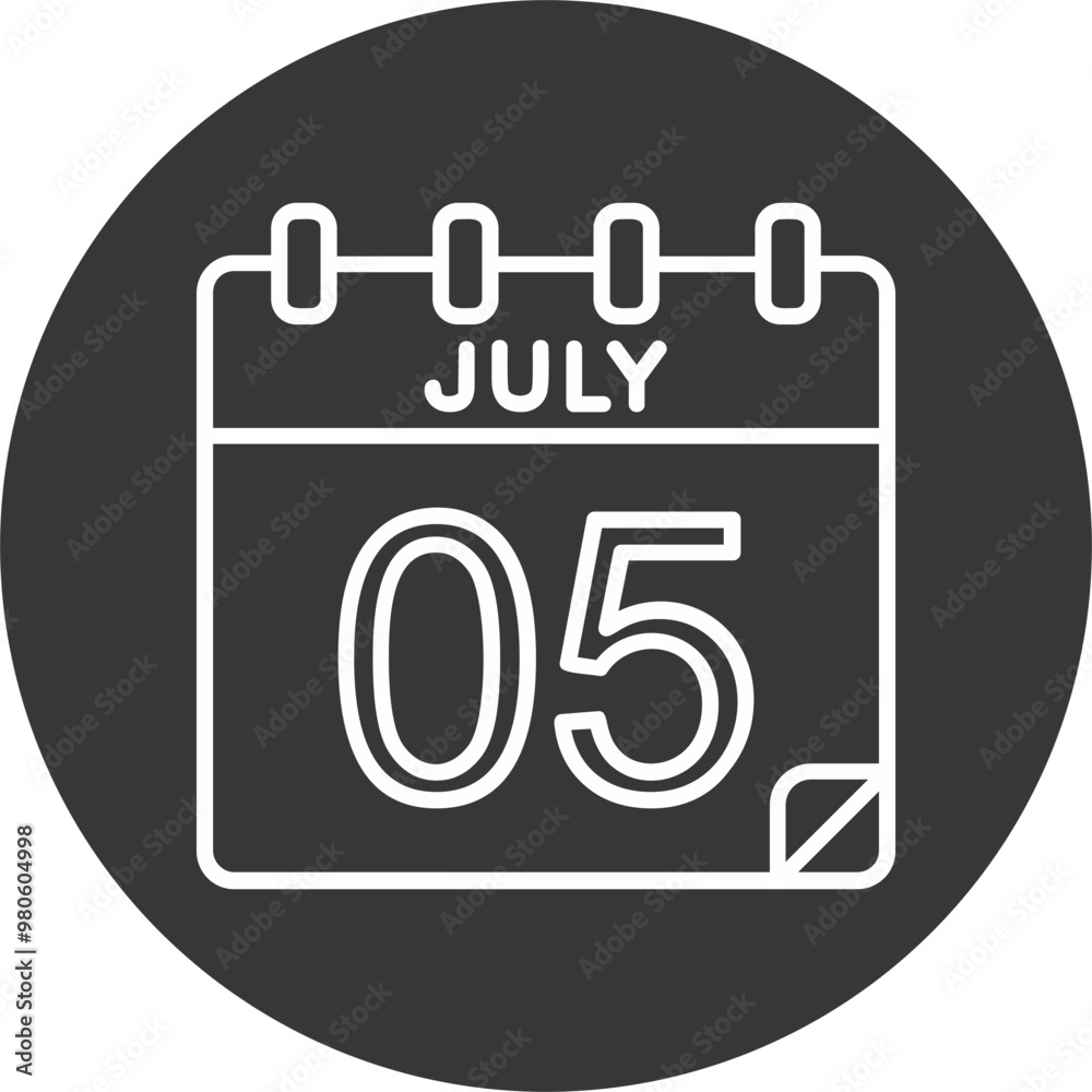5 July Vector Icon Design 5 July Vector Icon Design