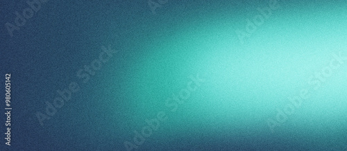 Grainy navy blue teal green gradient background with blazing blue light and noise texture effect banner in the background