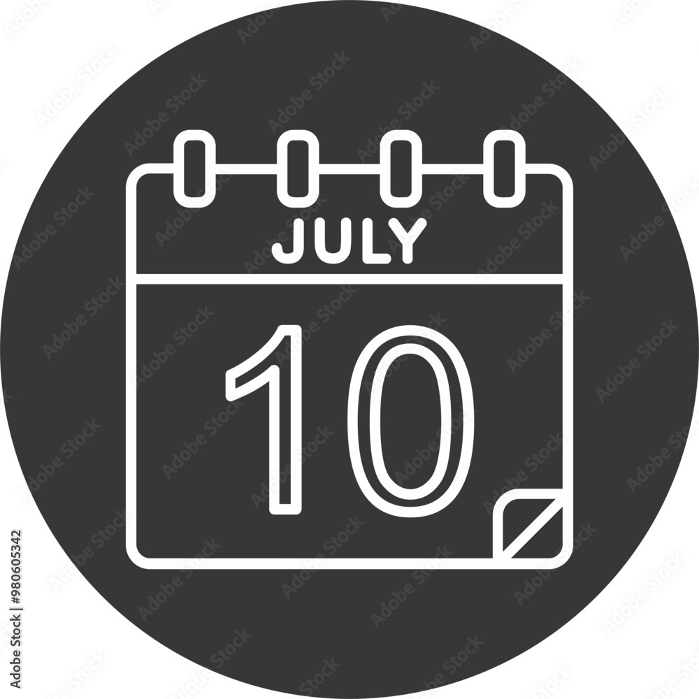 10 July Vector Icon Design