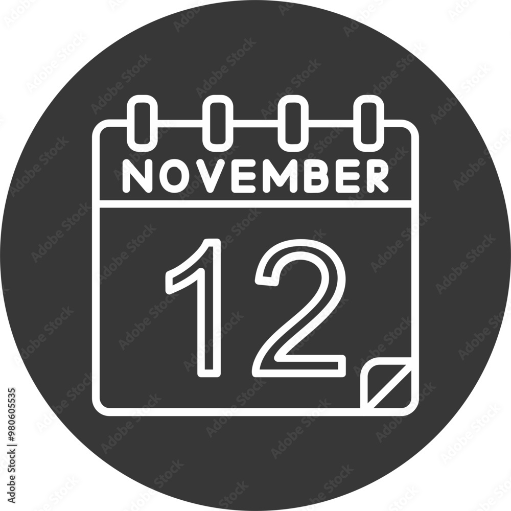 12 November Vector Icon Design