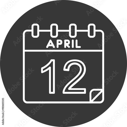 12 April Vector Icon Design