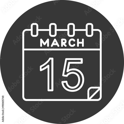 15 March Vector Icon Design
