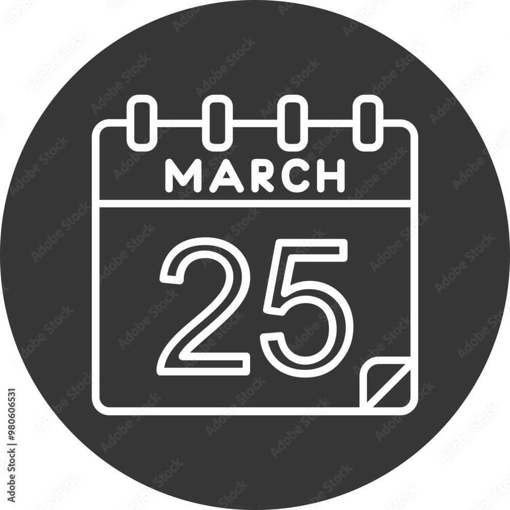 25 March Vector Icon Design 25 March Vector Icon Design
