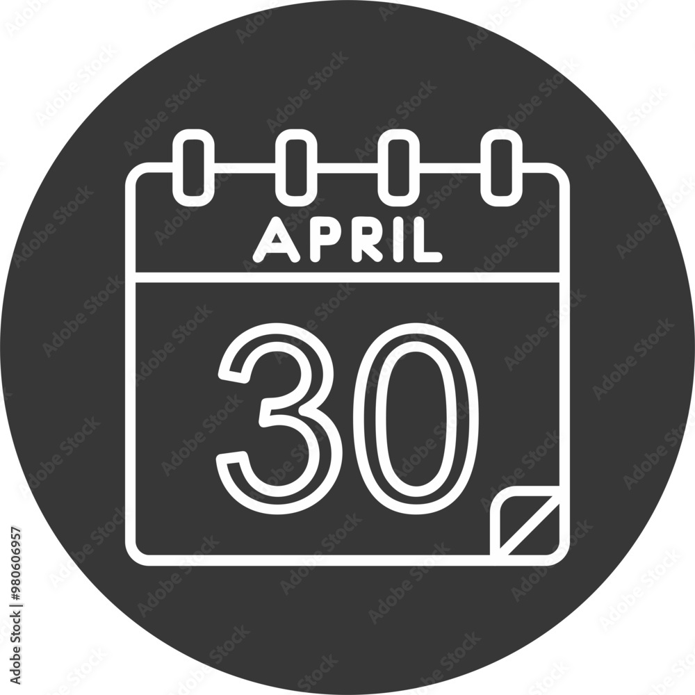 30 April Vector Icon Design 30 April Vector Icon Design