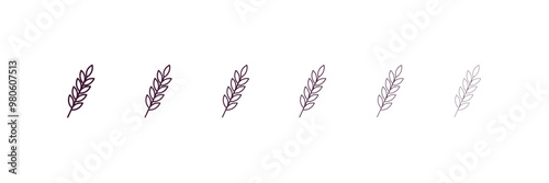 grains outline icon. Linear vector from nature concept. 6 different line style grains icon included thin, light, regular, medium, bold, black