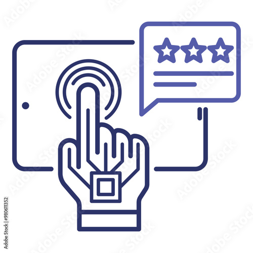 Simple outline icon for Haptic Feedback. Showcasing tactile feedback technology for enhanced user-device interaction.