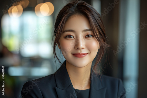 Confident Businesswoman Portrait - Smiling Woman in Formal Attire