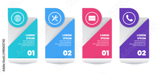 infographic elements data visualization vector design template. Can be used for steps, options, business process, workflow, diagram, flowchart, timeline, marketing. Bundle info graphics.