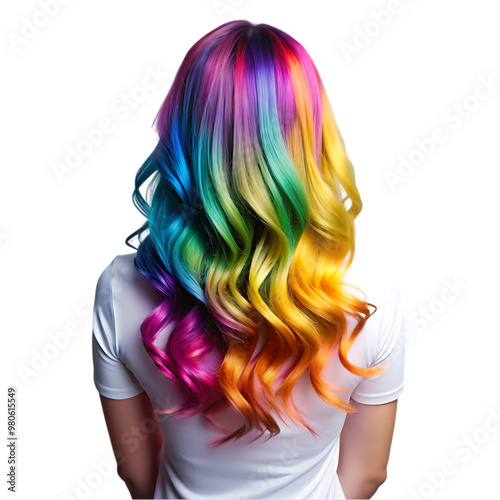 Beautiful hair dyed hair coloring