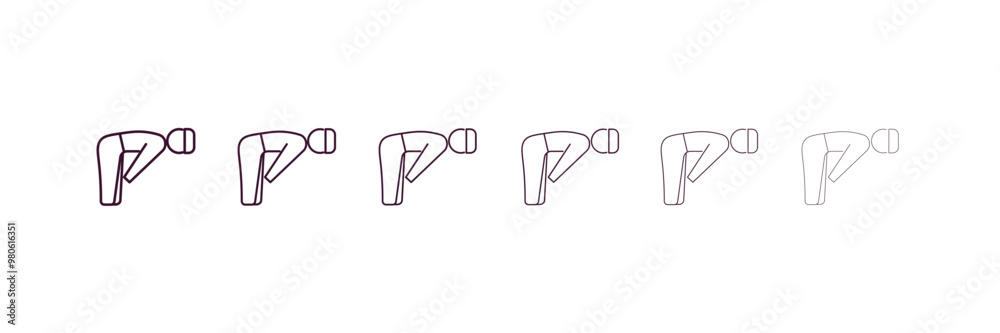 ruku outline icon. Linear vector from people concept. 6 different line style ruku icon included thin, light, regular, medium, bold, black ruku outline icon. Linear vector from people concept. 6 different line style ruku icon included thin, light, regular, medium, bold, black