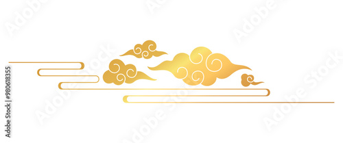 Chinese Cloud Background Vector Illustration