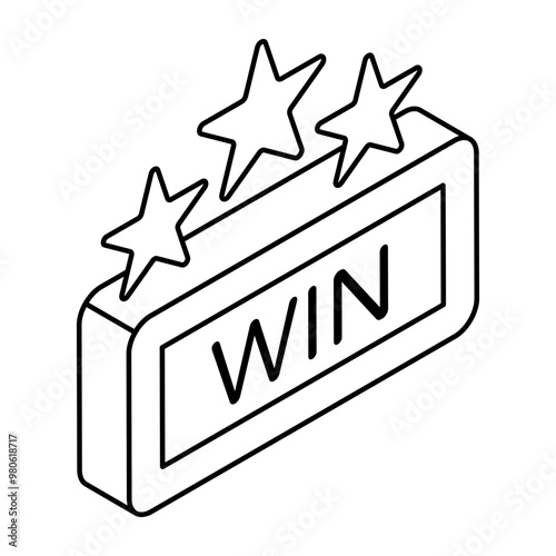 Modern design icon of win board   photo