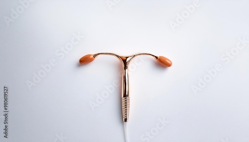 Obraz na płótnie Copper IUD on white background w salonie