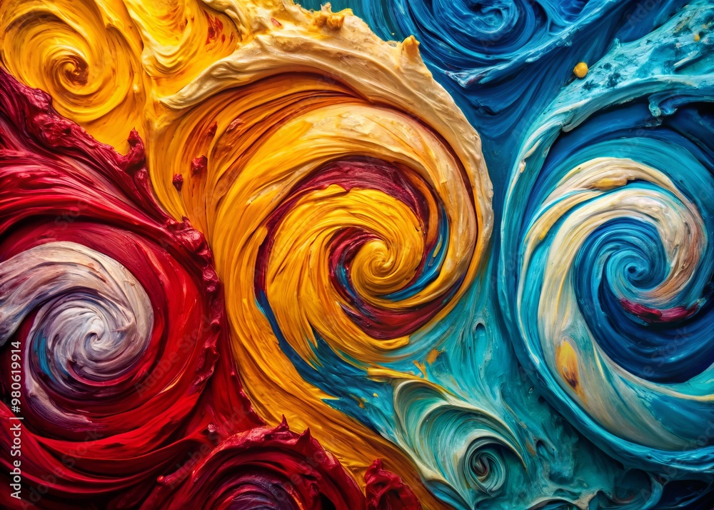 Swirling textures of merlot, cerulean, and buttercup hues converge on a canvas, fragmented faces emerging from the abstract landscape. Swirling textures of merlot, cerulean, and buttercup hues converge on a canvas, fragmented faces emerging from the abstract landscape.
