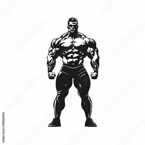Body Builder Silhouette, Il...