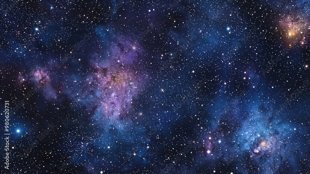 Fototapeta premium Exploring the endless beauty of a vibrant galaxy filled with stars and cosmic clouds
