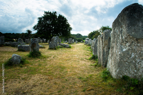 Stonehenge of Carnac, Brittany, France. UNESCO World Heritage Site