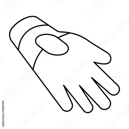 Winter hand covering accessory icon, gloves vector 