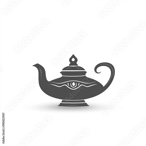 Magic Lamp Silhouette, Illu...