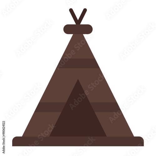 Teepee flat icon