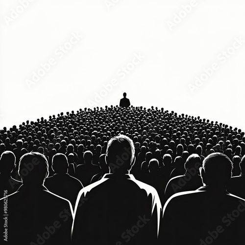 Seated Audience Silhouette,...