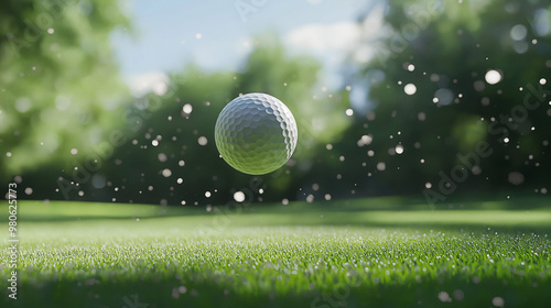 golf ball on grass