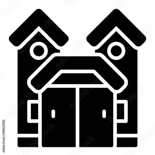 Detached House glyph icon