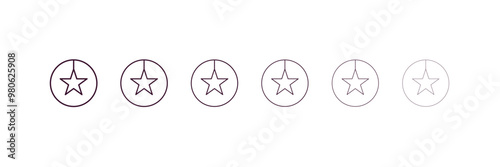 anglican outline icon. Linear vector from religion concept. 6 different line style anglican icon included thin, light, regular, medium, bold, black