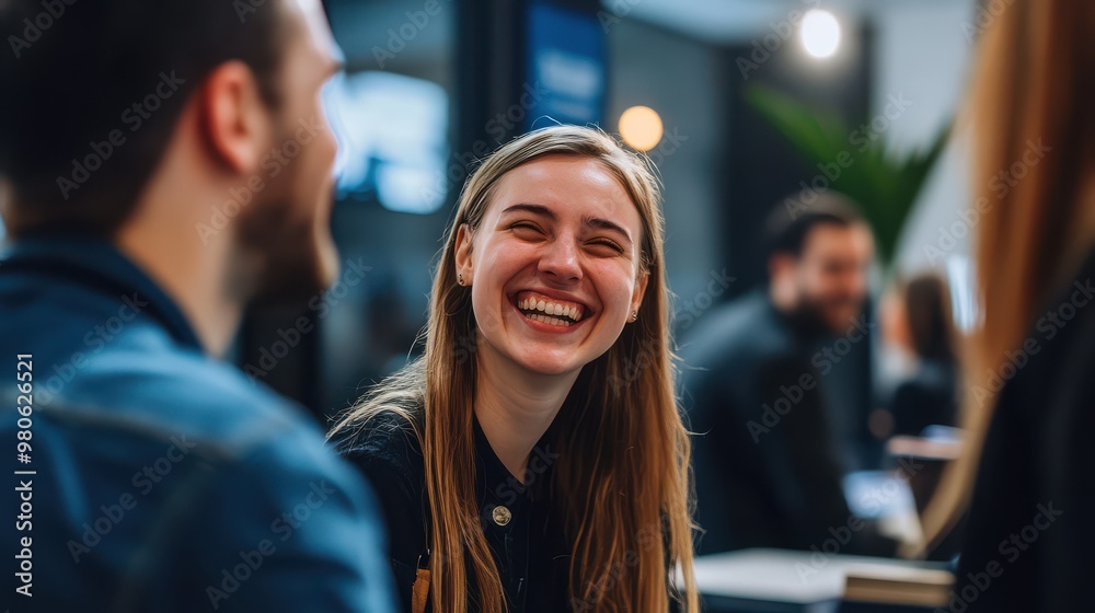 A Joyful Team Member Engaging with Exciting Startup Ideas and Building Positive Workplace Culture A Joyful Team Member Engaging with Exciting Startup Ideas and Building Positive Workplace Culture
