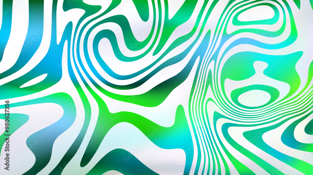 Abstract white green fluid swirl bg. Liquid line surface. Abstract white green fluid swirl bg. Liquid line surface.