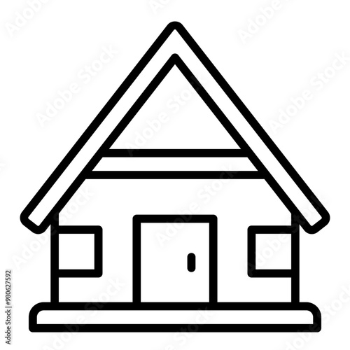 Chalet line icon