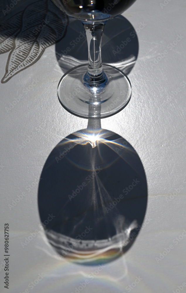 Glass of water on the table in cafe