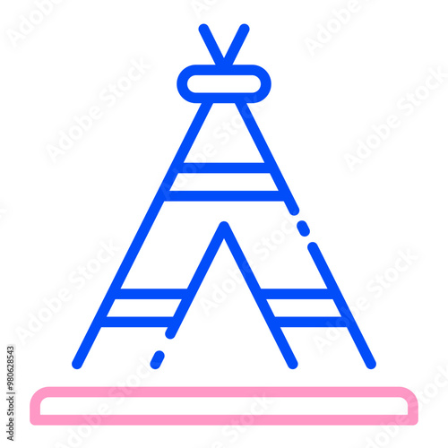 Teepee line duo tone icon