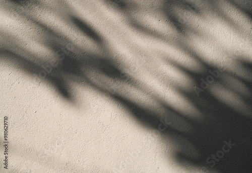 Blurred reflection of leaves on the wall of the buiulding