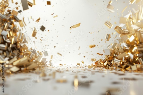 3D rendering confetti celebration you thousand thank illustration two Similar Keywords 2000 explosion party follower stage video letter gold white background 2 three-dimensional website'