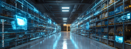 Digitalized Warehouse with Automated Shelving Systems
