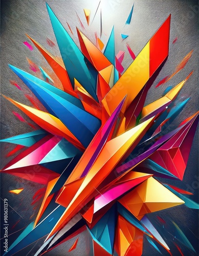 Abstract colorful geometric shapes