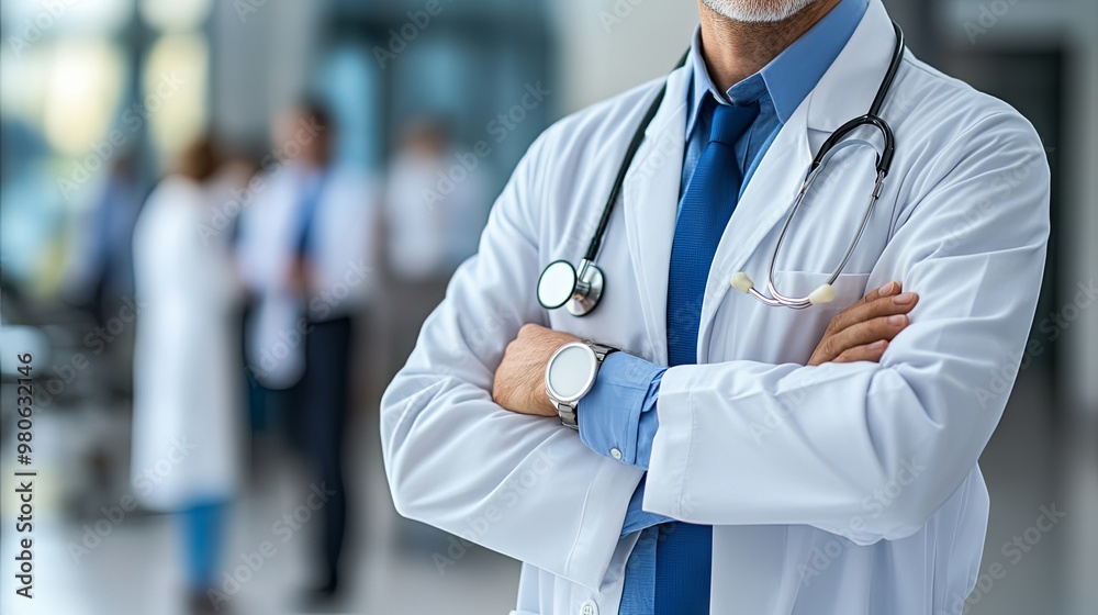 Medical expert: text focused on a doctor Medical expert: text focused on a doctor