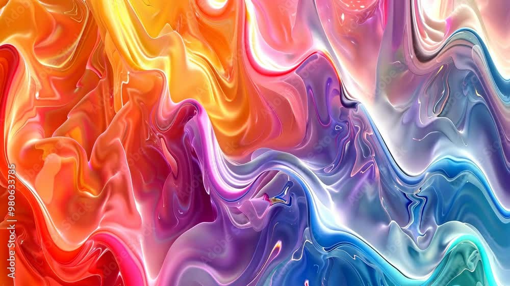 Vibrant abstract art creation with flowing colors in a bright studio setting during the afternoon hours Vibrant abstract art creation with flowing colors in a bright studio setting during the afternoon hours