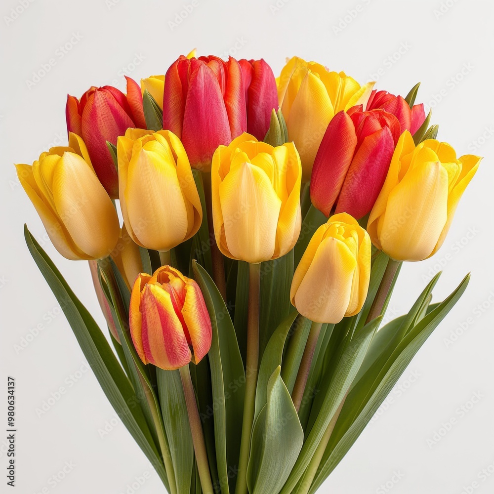Beautiful fresh tulip bouquet on white background Beautiful fresh tulip bouquet on white background