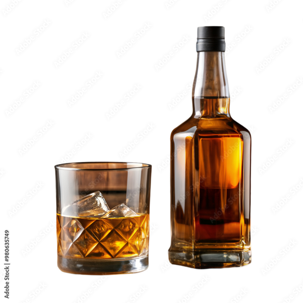 Beer bottle and beer glass Beer bottle and beer glass