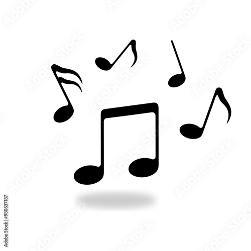 Music notes symbol. vector illustration