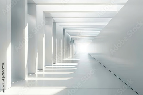 Minimal geometric white light background abstract design. vector