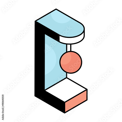 An icon design of arcade punching game 