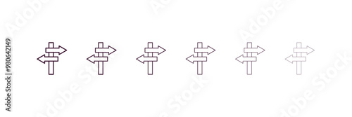 ecologic heart outline icon. Linear vector from user interface concept. 6 different line style ecologic heart icon included thin, light, regular, medium, bold, black
