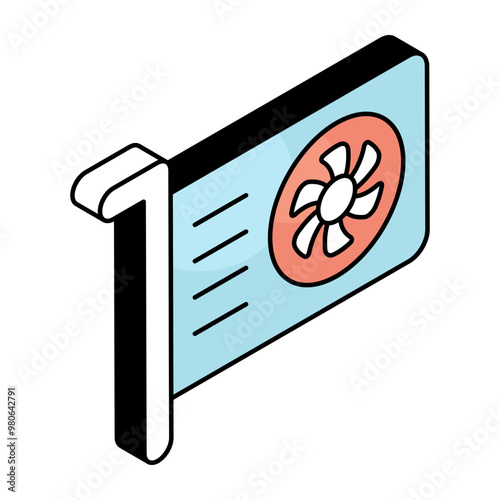 Premium download icon of graphic card 